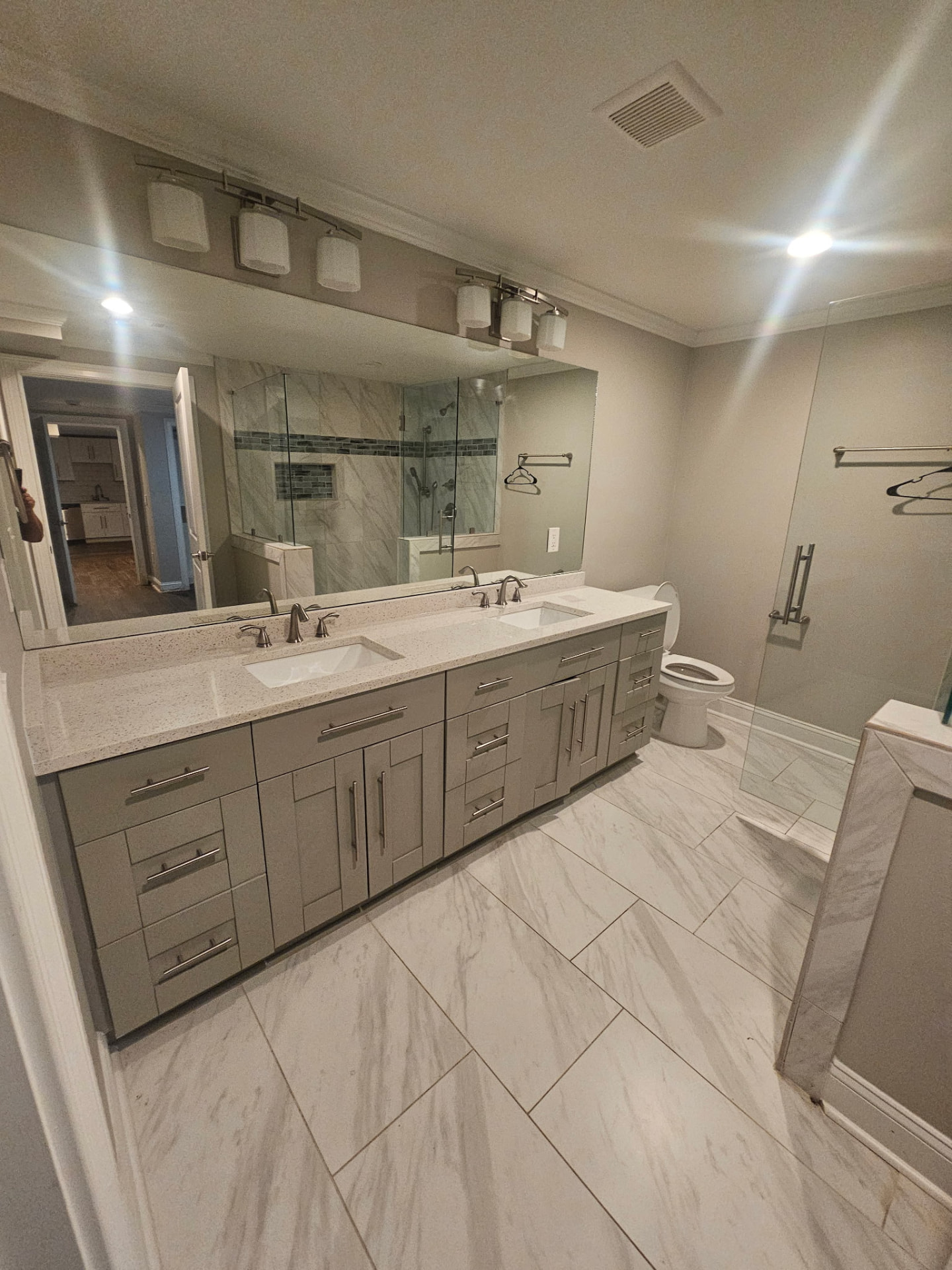 Double vanity bathroom — Bathroom Remodeling project by LV Remodeling & Construction